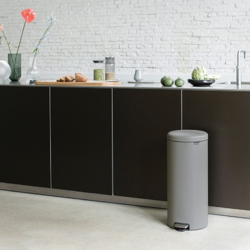 פח פדל 30 ליטר NewIcon - אפור בטון מינרלי 119187