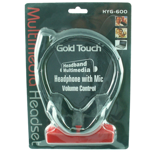 אוזניות למחשב Gold Touch HeadPhone HYG-600