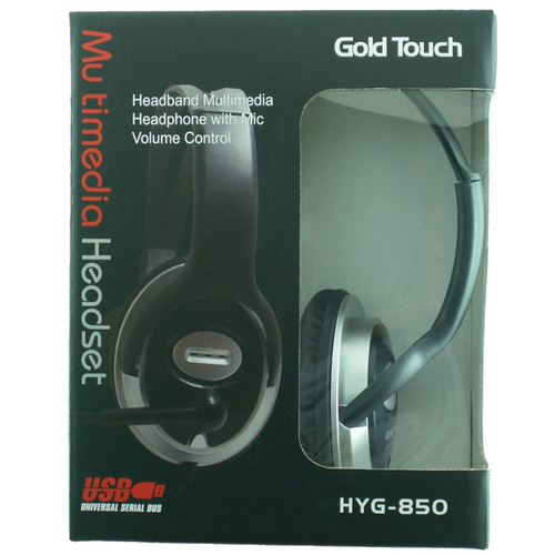 אוזניות למחשב Gold Touch HeadPhone HYG-850