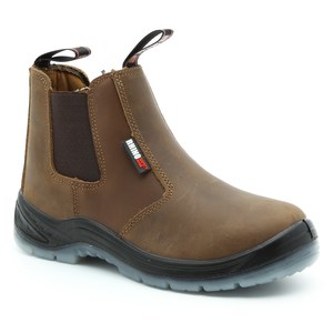 נעלי עבודה ריינו בצבע חום בהיר עם כיפת מגן RHINO