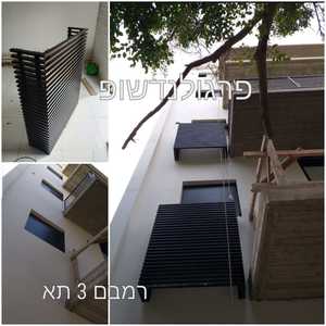 מסתור כביסה או מזגן מפרופיל אלומיניום שצבוע בכל גוון רל , אפרי ייצור עפ"י מידה 