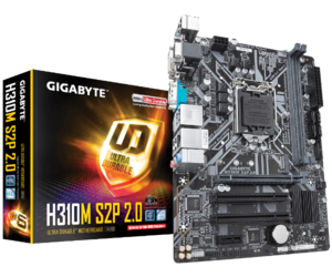 לוח אם למעבדי אינטל דור 8 Gigabyte H310M S2P 2.0 VGA DVI HDMI 