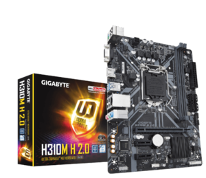 לוח אם למעבדי אינטל דור 8 ו 9 Gigabyte H310M H 2.0 VGA HDMI Micro ATX