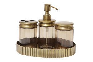 11158 סט אמבטיה על מגש GOLD  2P