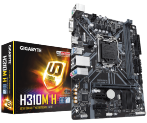 לוח אם למעבדי אינטל דור 8 ו-9 Gigabyte H310M A 2.0 HDMI DP ATX