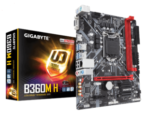 לוח אם אינטל למעבד דור 8 ו 9 Gigabyte GA-B360M H VGA HDMI Micro-ATX