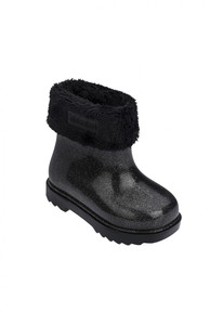 מגפי גשם לבנות בצבע שחור MINI MELISSA RAIN BOOT II BB
