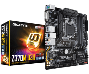 לוח אם למעבדי אינטל דור 8 Gigabyte Z370M D3H DVI HDMI Micro-ATX