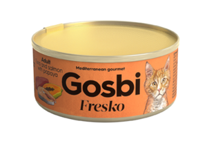 שימורים לחתולים | שימורי גוסבי - סלמון ופפאיה - 70 גרם 