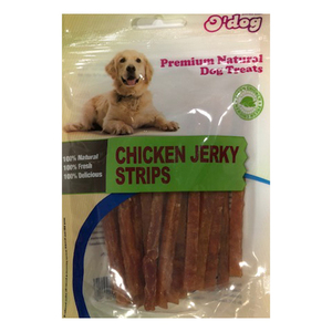 חטיף או דוג - רצועות עוף  - 100 גרם Odog Chicken Jerky Strips