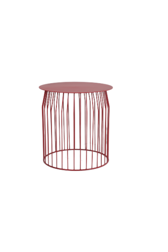 רודי L שולחן אירוח מתכת עיצוב פסים קוטר 48 גובה 50 ס