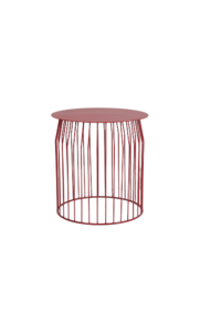 רודי L שולחן אירוח מתכת עיצוב פסים קוטר 48 גובה 50 ס"מ - צבע כחול בהיר מיליון כסאות