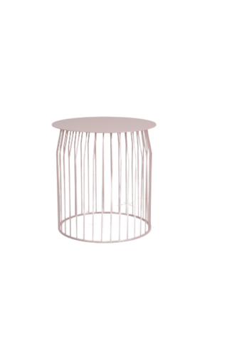 רודי L שולחן אירוח מתכת עיצוב פסים קוטר 48 גובה 50 ס