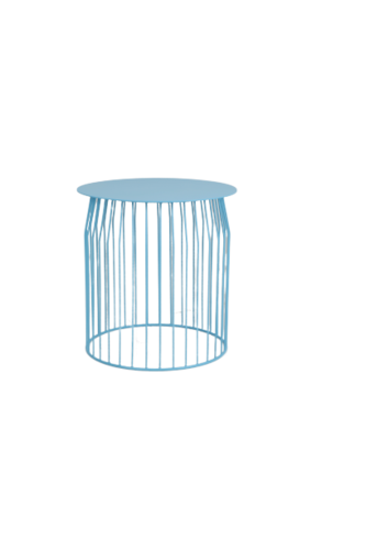 רודי L שולחן אירוח מתכת עיצוב פסים קוטר 48 גובה 50 ס