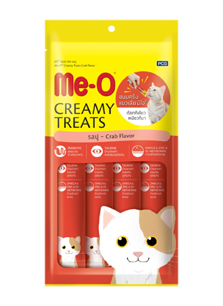 מעדנים לחתולים | מיאו - מעדן קרם סרטן - 4 יחידות 