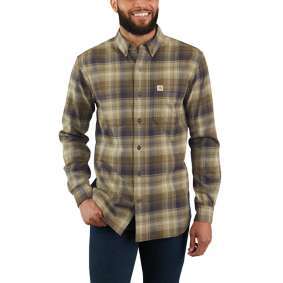 103820 חולצת פלאנל שטופה צבע זית ®Carhartt