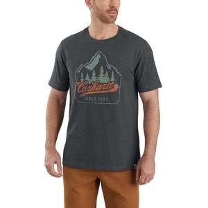 חולצת T גראפית לוגו פאטצ' צבע קארבון מוברש ®Carhartt