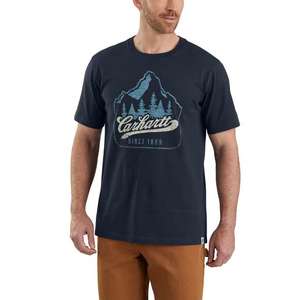 חולצת T גראפית לוגו פאטצ' צבע נייבי ®Carhartt