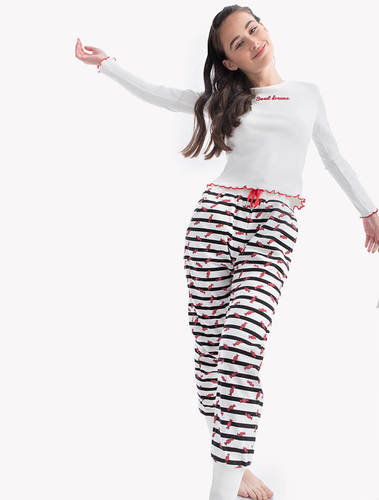 סט פיג'מת ריבים