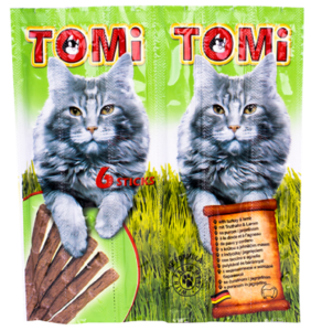 חטיפים לחתולים | חטיף טומי - הודו וכבש - 6 יחידות 