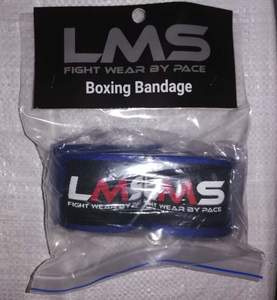חותלות BOXING BANDAGE 100% Cotton  LMS 3.5M BLUE