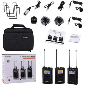 Comica Audio CVM-WM100 PLUS 2-Person Camera-Mount Wireless Omni Lavalier Microphone System