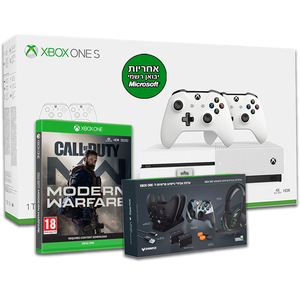 אקס בוקס וואן S - חבילת גיימר בנפח 1TB - אחריות רשמית VIP מיקרוסופט ישראל