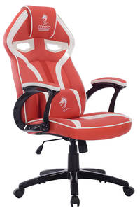 ‫‪ULTRA GAMING CHAIR‬‬ DRAGON - כסא גיימינג מקצועי דרגון דגם אולטרא אדום לבן