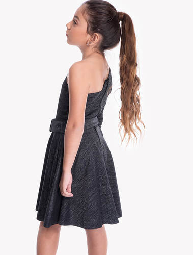 שמלה א-סימטרית נצנץ