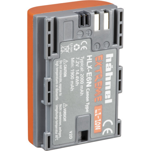 hahnel HLX-E6N Extreme Lithium-Ion Rechargeable Battery (7.2V, 2000mAh, Orange) סוללה 