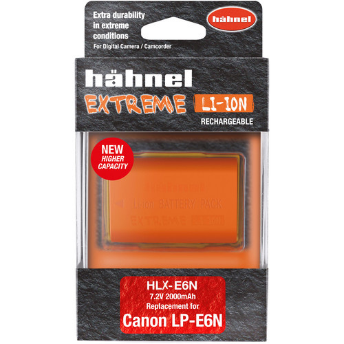 hahnel HLX-E6N Extreme Lithium-Ion Rechargeable Battery (7.2V, 2000mAh, Orange) סוללה 