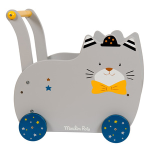 עגלה הליכון חתול אפור MOULIN ROTY