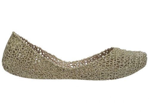 נעלי בובה רשת , מליסה , בצבע זהב נצנץ  Campana Papel Soft Gold Glitter