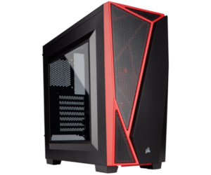 מארז ללא ספק CORSAIR SPEC-04 BLACK&RED ATX USB3x1 USB2x1