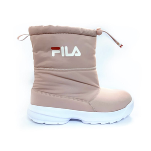 מגפי פילה פוך מחממות לבנות בצבע ורוד FILA