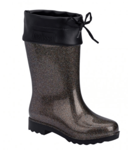 מגפי גשם של מליסה בצבע שחור נצנצים  MEL RAIN BOOT INF 