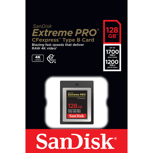SanDisk 128GB Extreme PRO CFexpress Card Type B