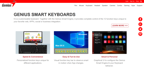 מקלדת חכמה   Genius KB-101- 31300006415-R