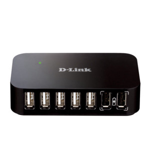 מפצל USB.2 + ספק כוח   D-link DUB-H7