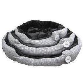 מיטה לכלב | מיטה בצבעים אפור שחור M