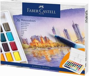 סט צבעי מים  36 יח Faber Castell 