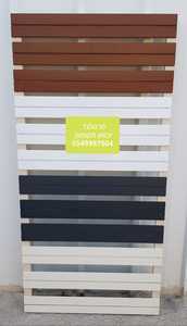 מסתור כביסה מאלומיניום / מסתור מזגן מאלומיניום מרווח אור 5 ס"מ או אחר / דגם : רפפה 11 סמ - דוגמא יפה של מלבן 4.5 סמ עם רווח 1 סמ  / קיים מינימום הזמנה 