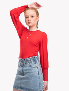 טופ שרוול נפוח