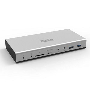 תחנת עגינה   ST-Labs USB3.1 C Hub+HDMI+DVI+G LAN+CR Docking Station