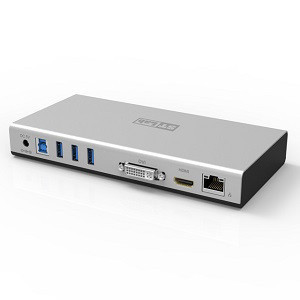תחנת עגינה   ST-Labs USB3.1 C Hub+HDMI+DVI+G LAN+CR Docking Station