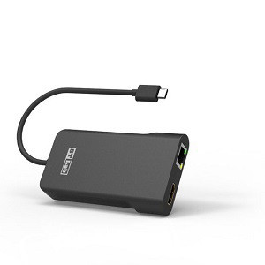 תחנת עגינה   ST-Labs USB3.1 C Hub+HDMI+Giga LAN Mini Docking Station
