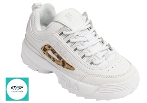 נעלי פילה דיסרפטור לילדים בצבע לבן מנומר FILA Disruptor KASIN white