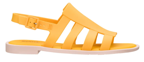 סנדלים שטוחים בצבע צהוב  MELISSA BOEMIA 