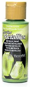 צבע אקריל מטאלי ירוק חגיגי 59 מ"ל 6 יח' DA261 DecoArt
