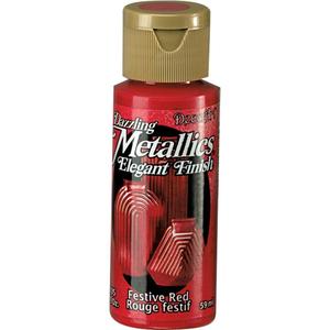 צבע אקריל מטאלי אדום חגיגי 59 מ"ל 6 יח' DA262 DecoArt